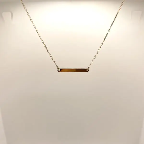 K10イエローゴールド バープレートネックレス | pioni-shop